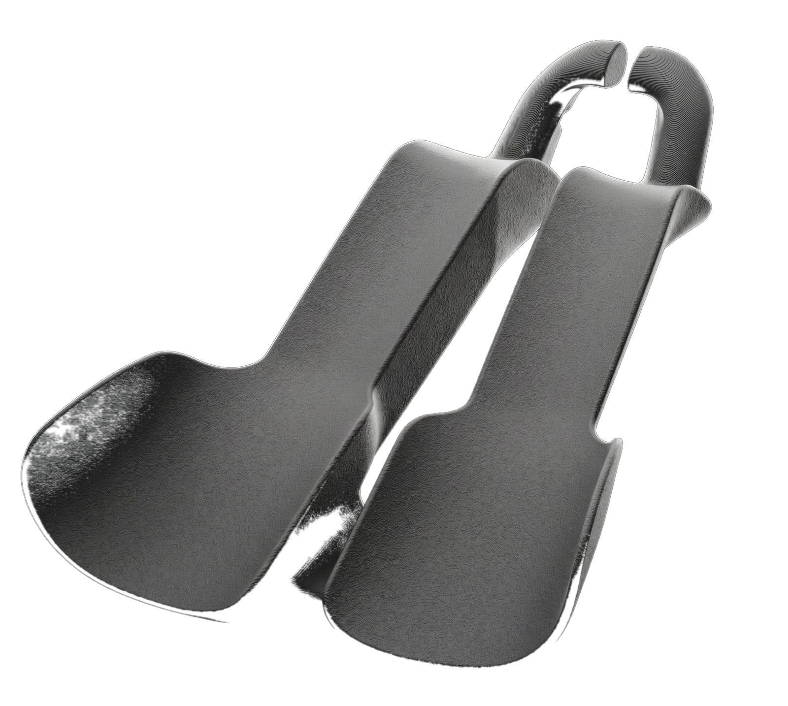 Time-trial bar with two arm rests and grips, 3D-printed in grey by Multi Jet Fusion